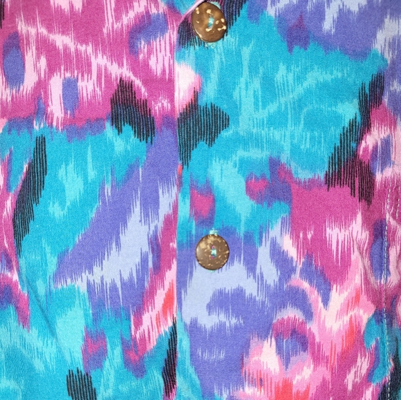 🌺 Hilo Hattie Hawaiian Print Men's Button Down Notch Collar Shirt Floral Print - Picture 3 of 7